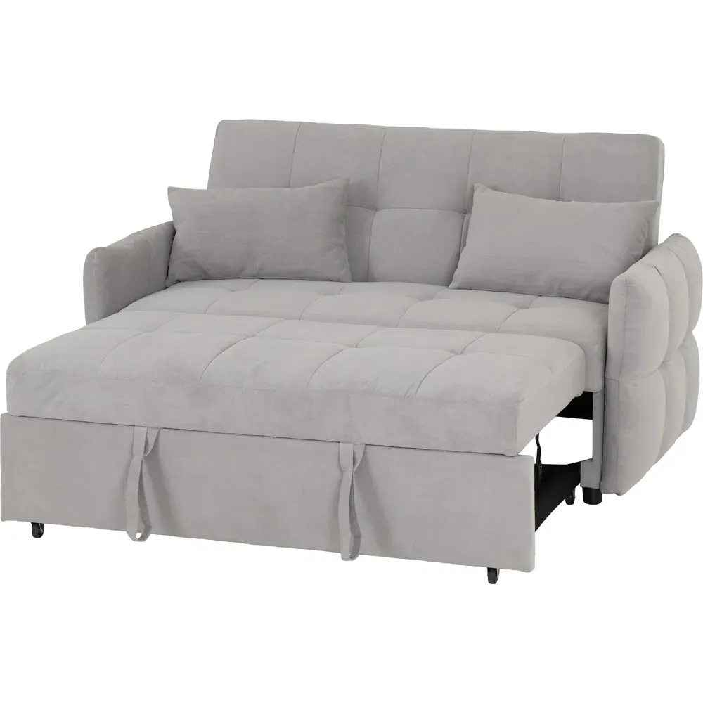 Chelsea 2-Seater Sofa Bed with Click-Clack - Grey, Fabric