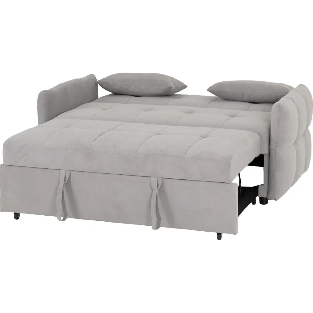 Chelsea 2-Seater Sofa Bed with Click-Clack - Grey, Fabric
