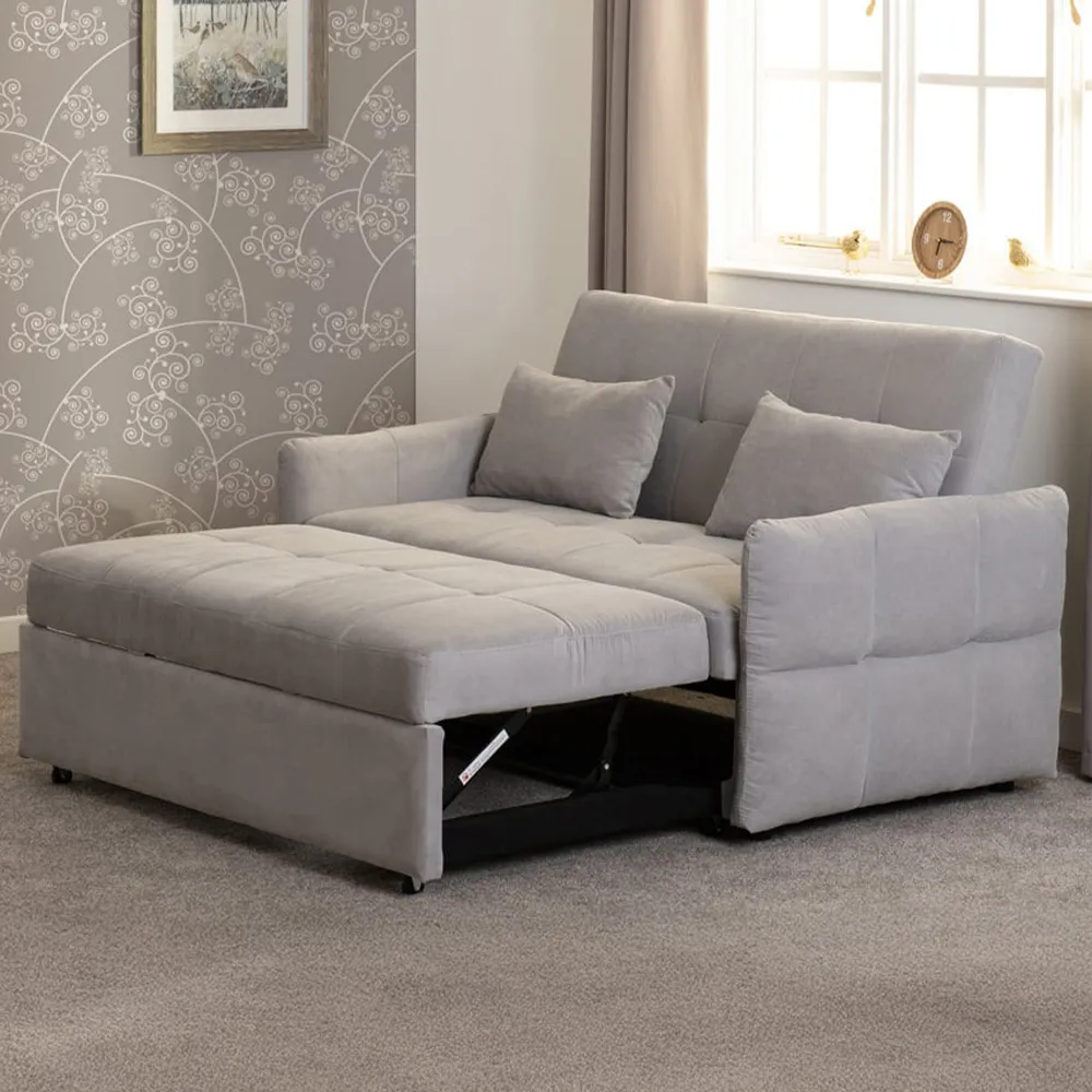 Chelsea 2-Seater Sofa Bed with Click-Clack - Grey, Fabric