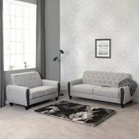 Chester 5-Seater Sofa Set - Light Grey