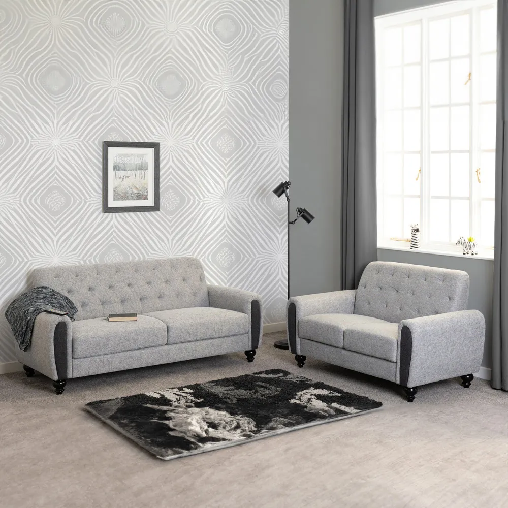 Chester 5-Seater Sofa Set - Light Grey image