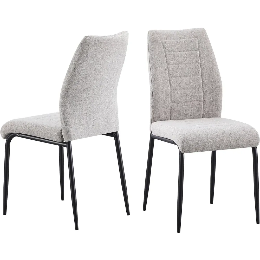 Chilton Set of 4 Dining Chairs - Grey, Fabric