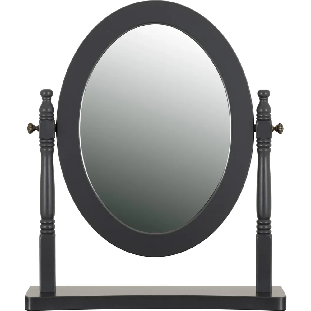 Contessa Oval Dressing Table Mirror with Swivel - Grey