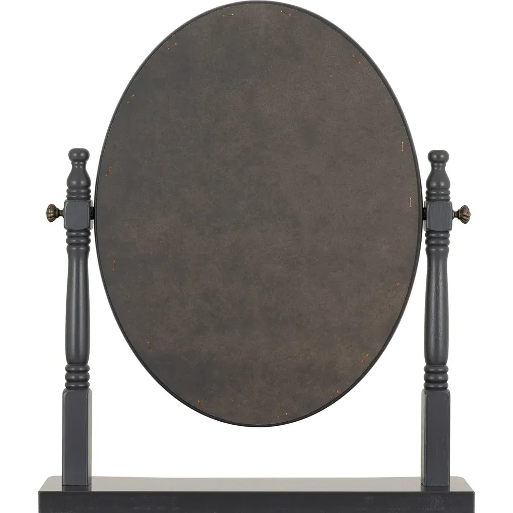 Contessa Oval Dressing Table Mirror with Swivel - Grey
