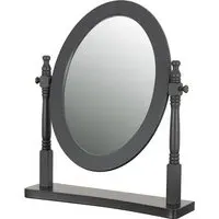 Contessa Oval Dressing Table Mirror with Swivel - Grey