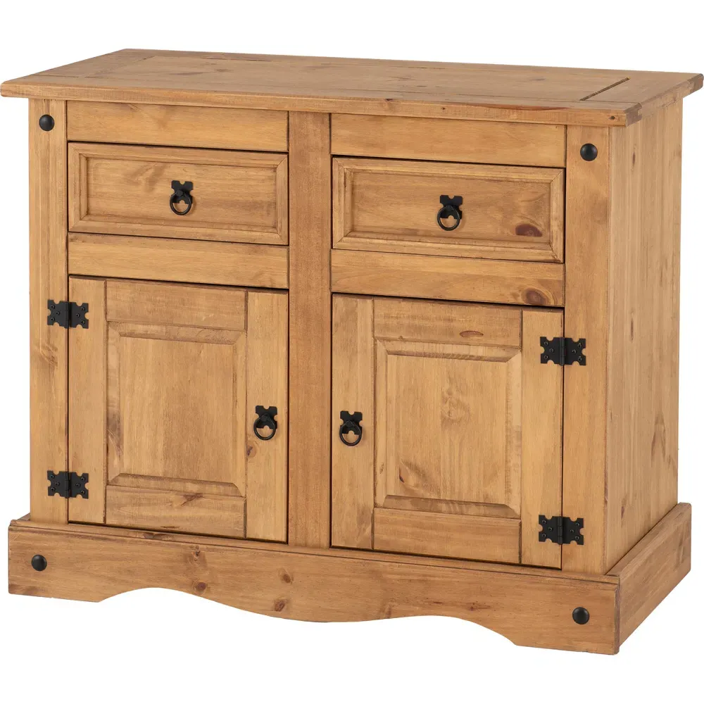 Corona 2 Door 2 Drawer Sideboard - Brown, Pine
