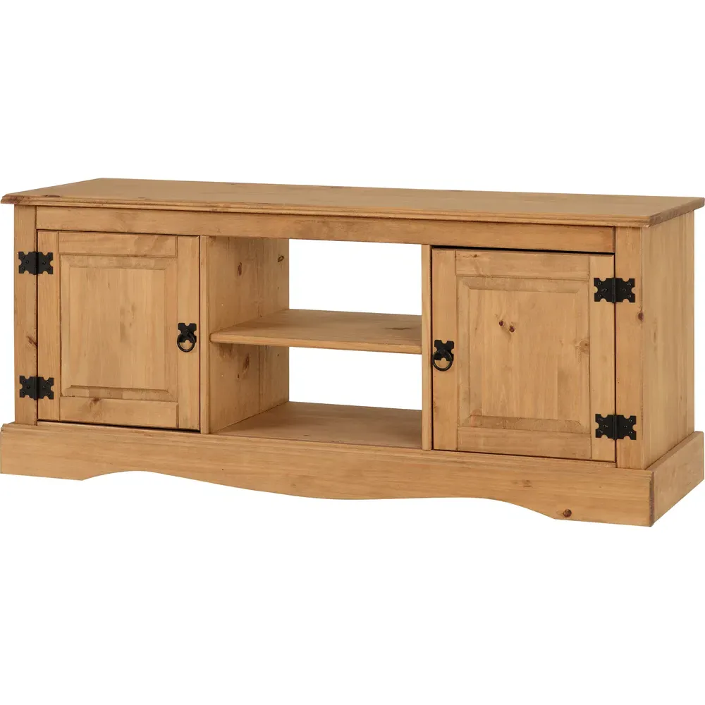 Corona 2 Door TV Unit - Brown, Pine