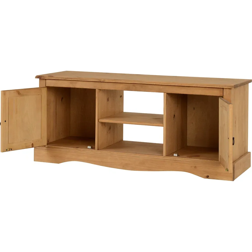 Corona 2 Door TV Unit - Brown, Pine