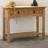 Corona 2 Drawer Console Table with Shelf - Brown, Pine