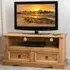 Corona 2 Drawer TV Unit - Brown, Pine