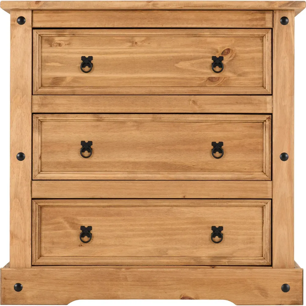 Corona 3 Drawer Chest of Drawers - Brown, Pine