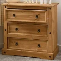 Corona 3 Drawer Chest of Drawers - Brown, Pine