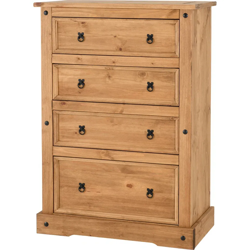 Corona 4 Drawer Chest of Drawers - Brown, Pine