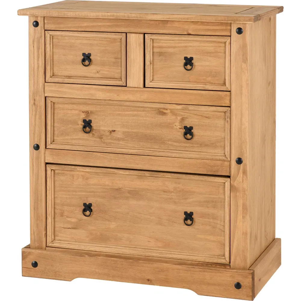 Corona 4 Drawer Chest of Drawers - Brown, Pine
