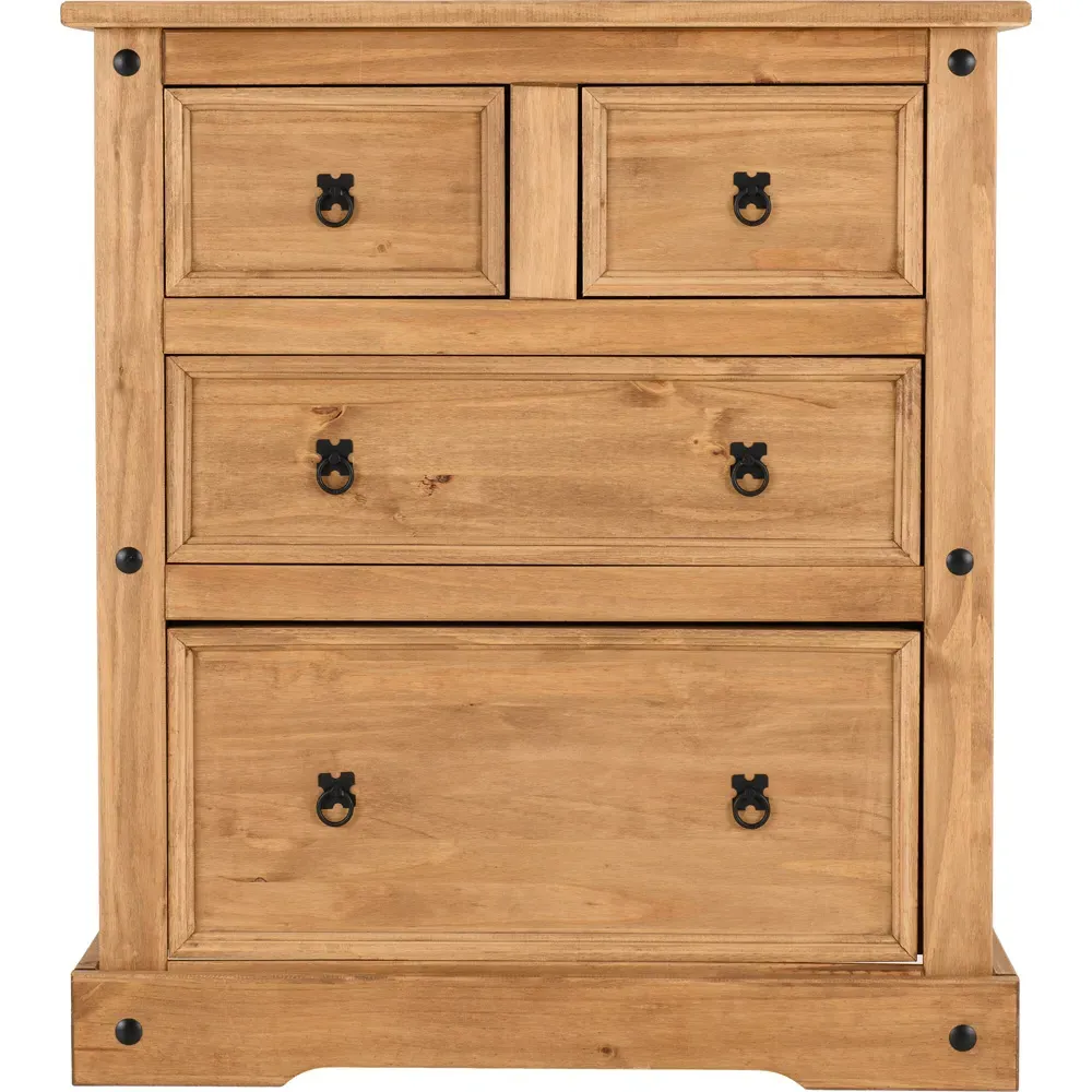 Corona 4 Drawer Chest of Drawers - Brown, Pine