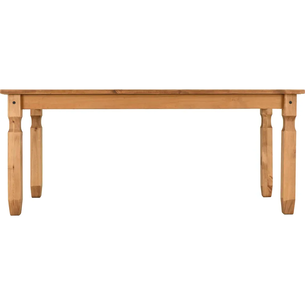 Corona 4 Seater Dining Table - Brown, Pine
