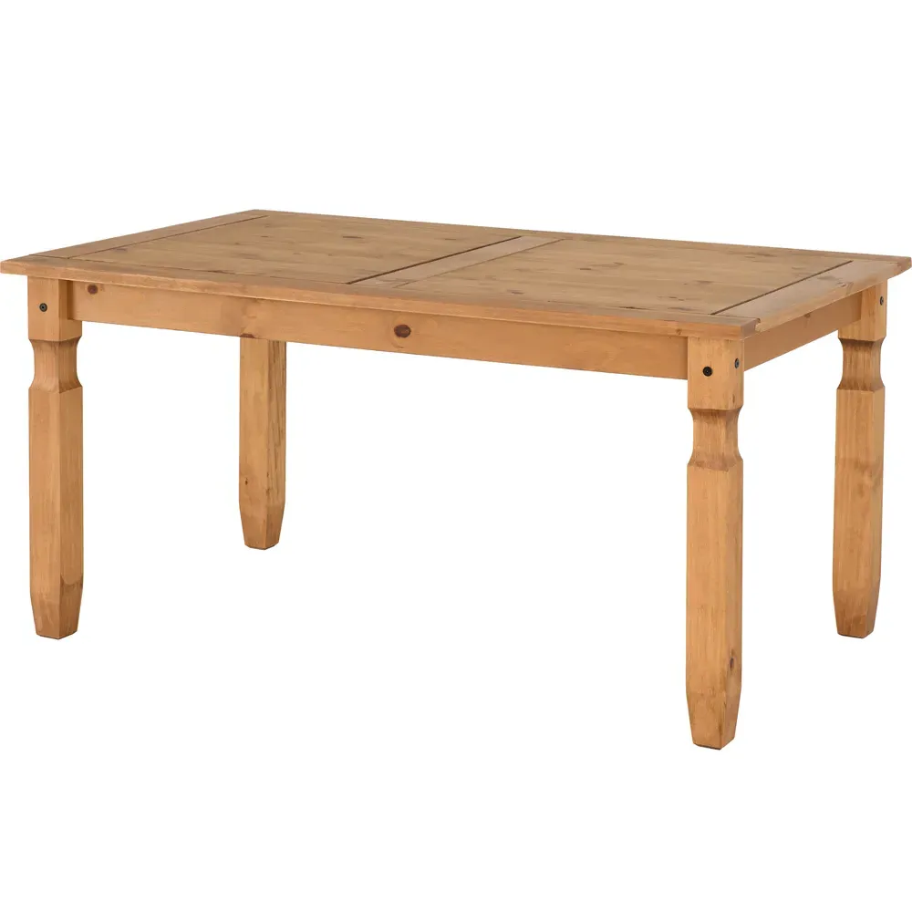 Corona 4 Seater Dining Table - Brown, Pine