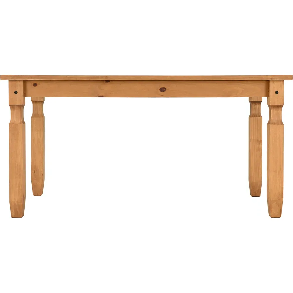 Corona 4 Seater Dining Table - Brown, Pine