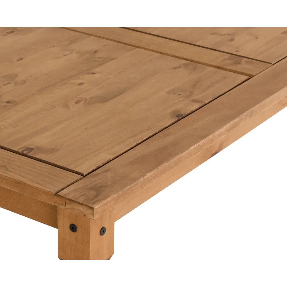 Corona 4 Seater Dining Table - Brown, Pine