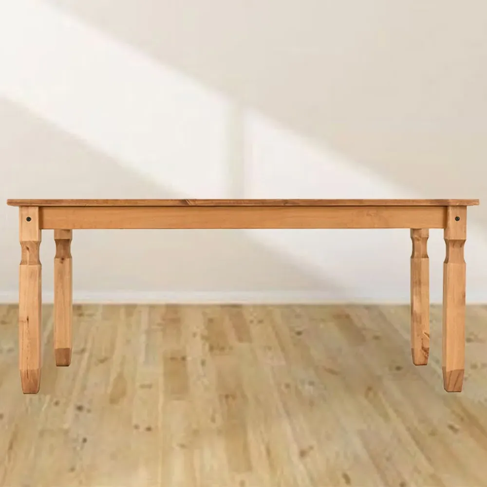 Corona 4 Seater Dining Table - Brown, Pine