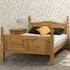 Corona Double High End Bed - Brown, Pine
