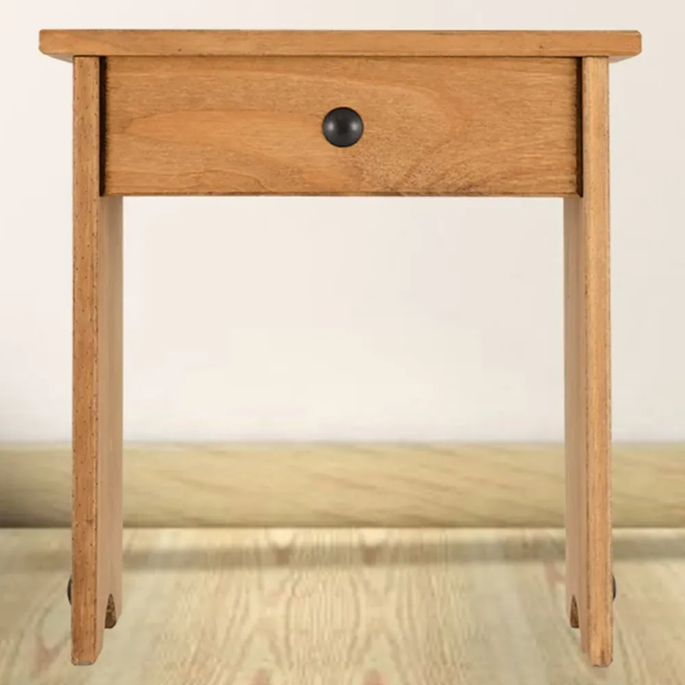 Corona Dressing Table Stool - Brown, Pine