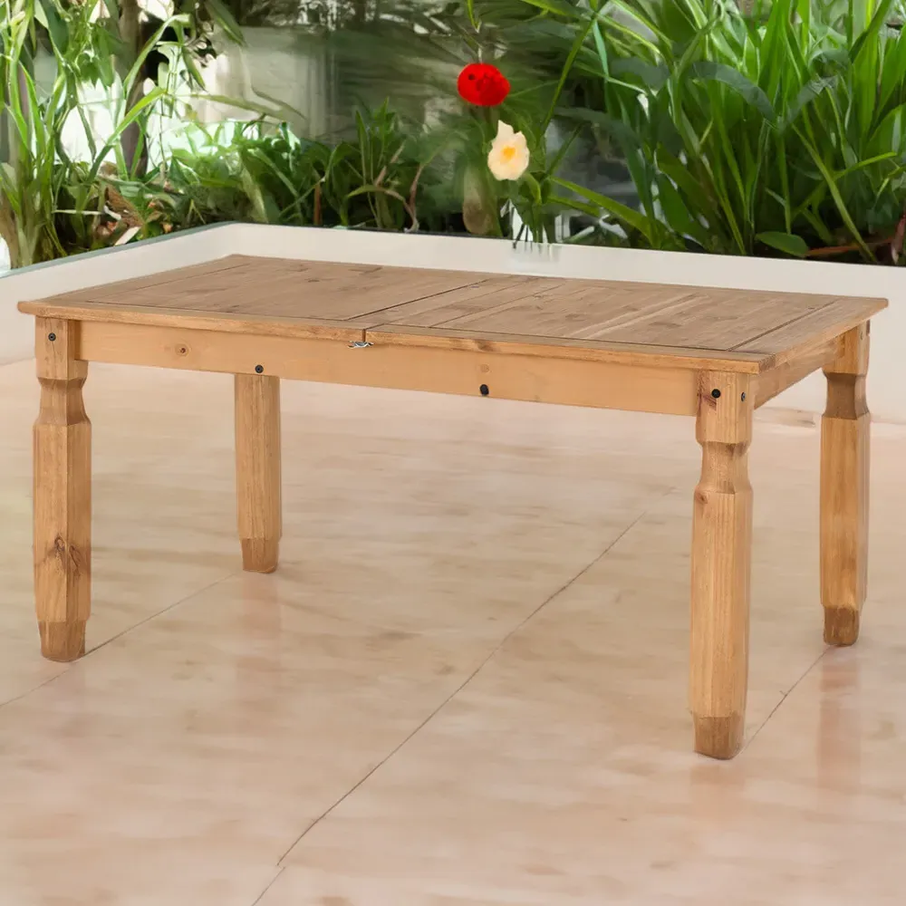 Corona Extending Dining Table - Brown, Pine