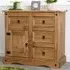 Corona Single Door 4 Drawer Sideboard - Brown, Pine