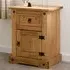 Corona Single Door Single Drawer Bedside Table - Brown, Pine