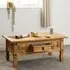 Corona Single Drawer Coffee Table - Brown, Pine