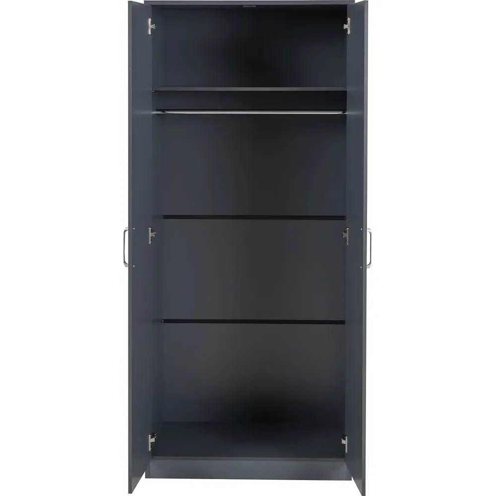 Dakota 2 Door Wardrobe - Dark Grey
