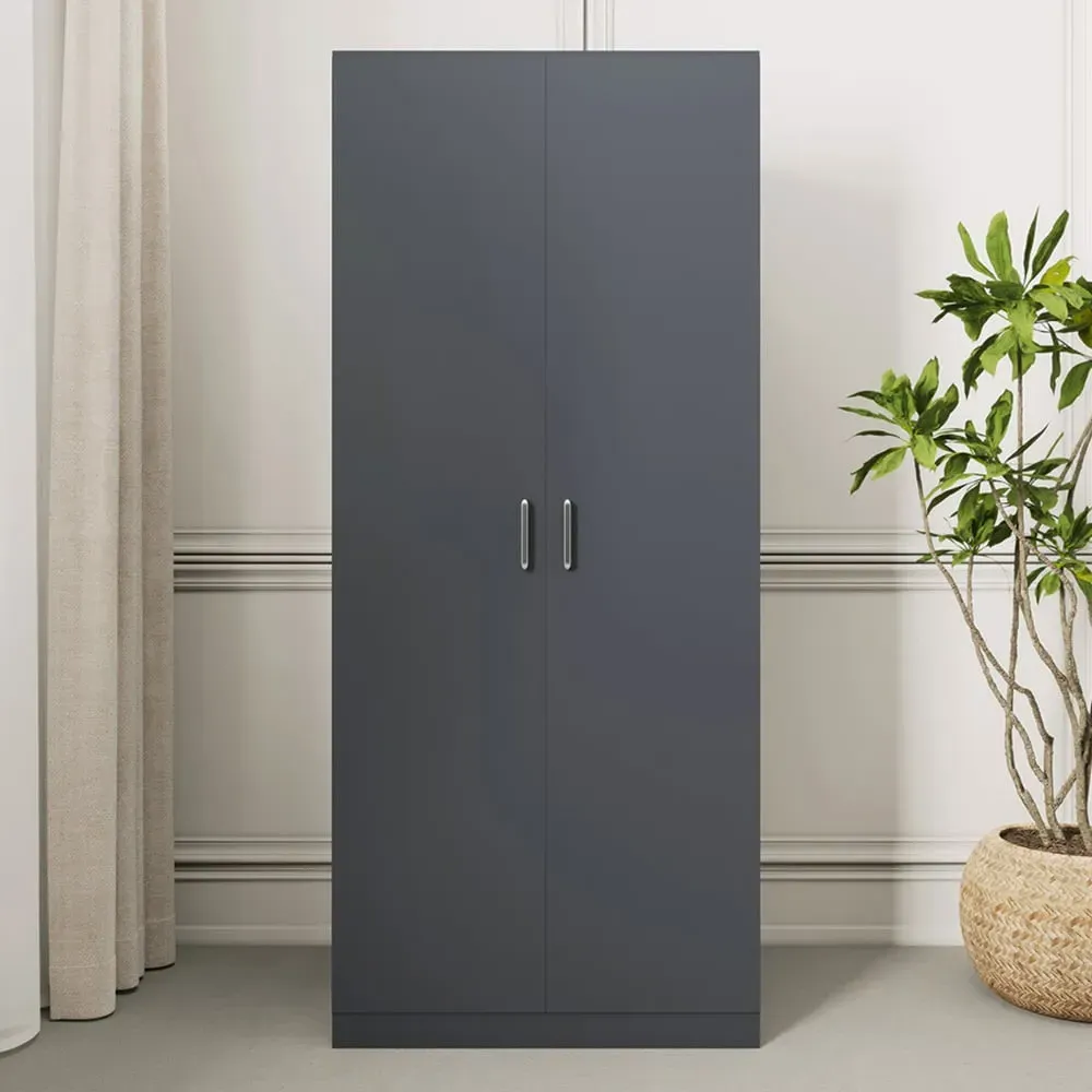 Dakota 2 Door Wardrobe - Dark Grey image