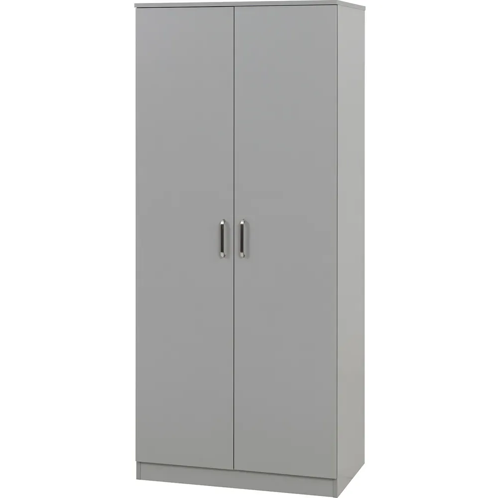 Dakota 2 Door Wardrobe - Light Grey
