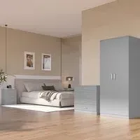 Dakota 2 Door Wardrobe - Light Grey