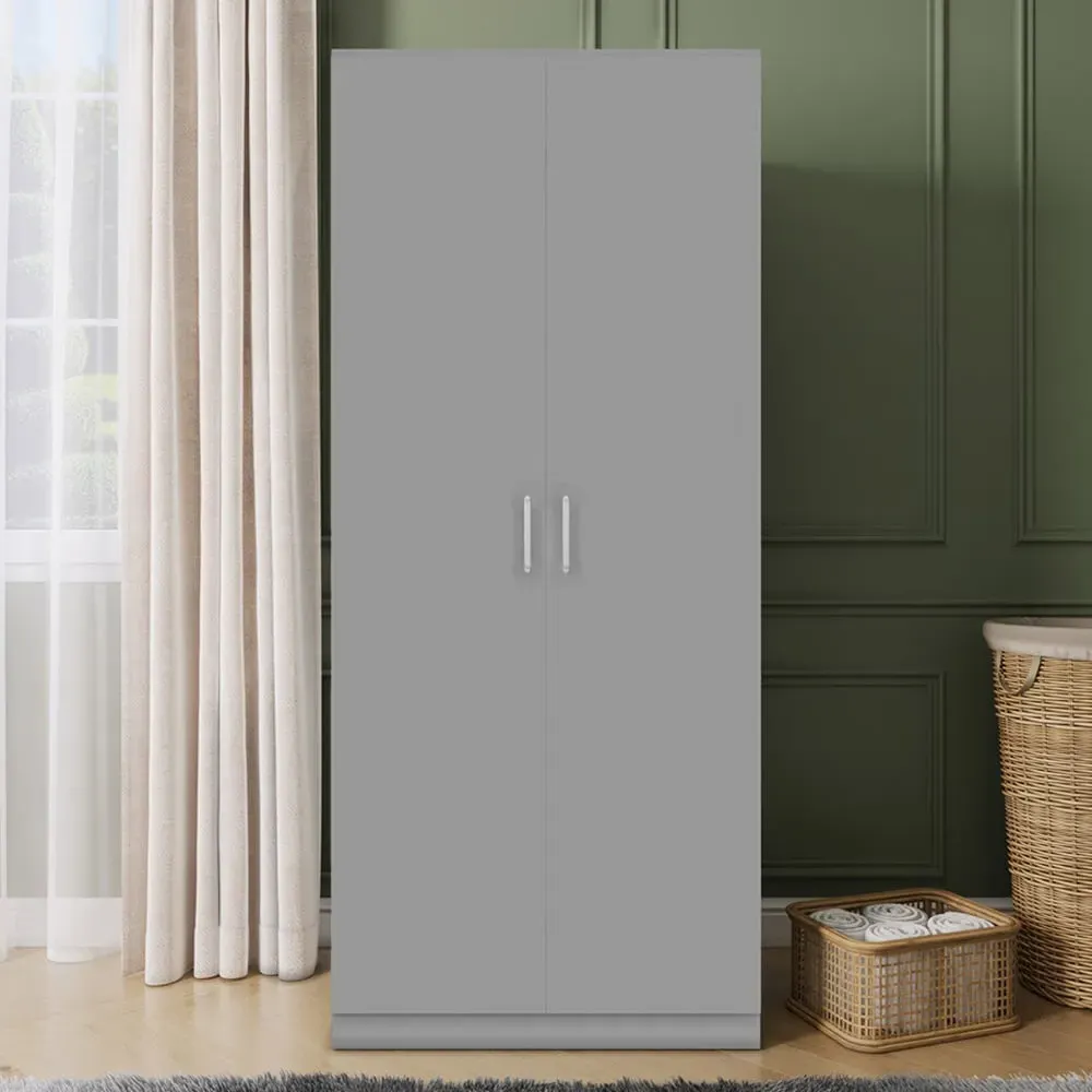 Dakota 2 Door Wardrobe - Light Grey