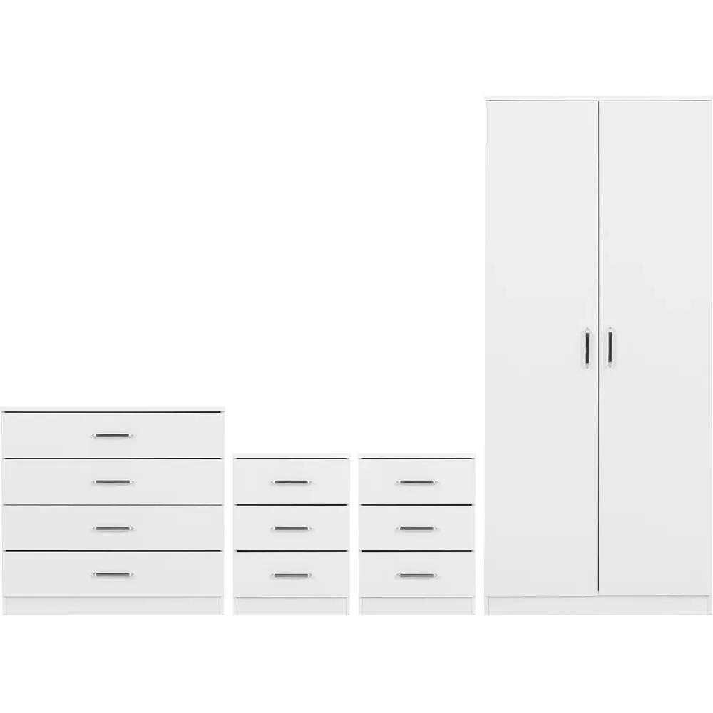 Dakota 2 Door Wardrobe - White
