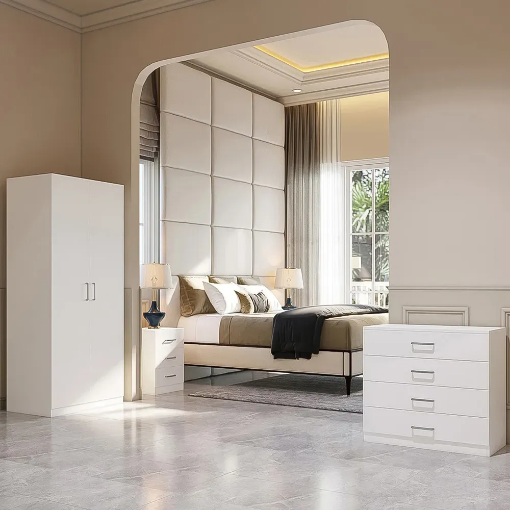 Dakota 2 Door Wardrobe - White