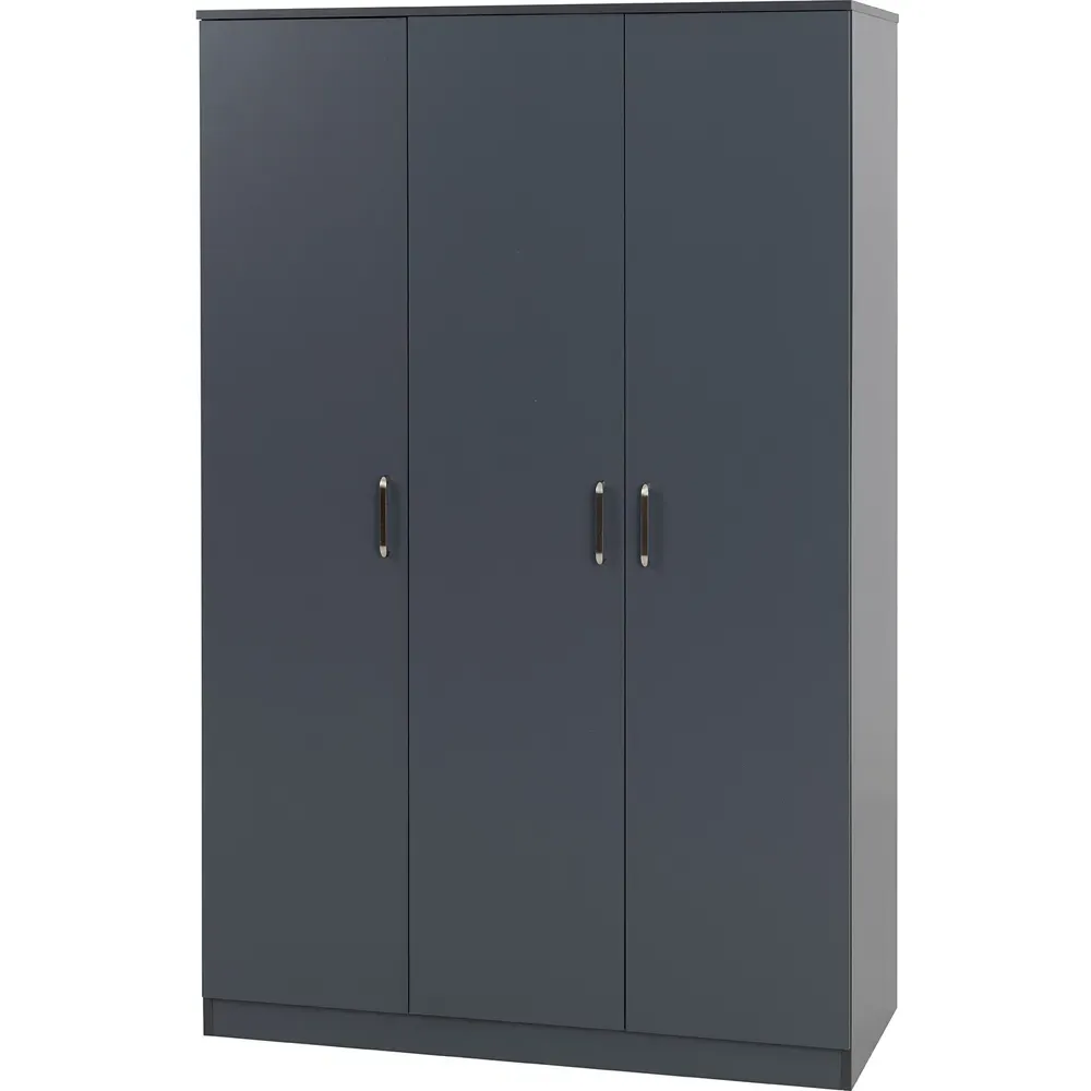 Dakota 3 Door Wardrobe - Dark Grey