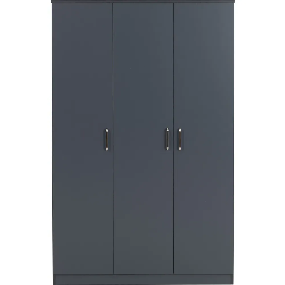 Dakota 3 Door Wardrobe - Dark Grey