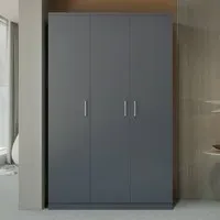 Dakota 3 Door Wardrobe - Dark Grey