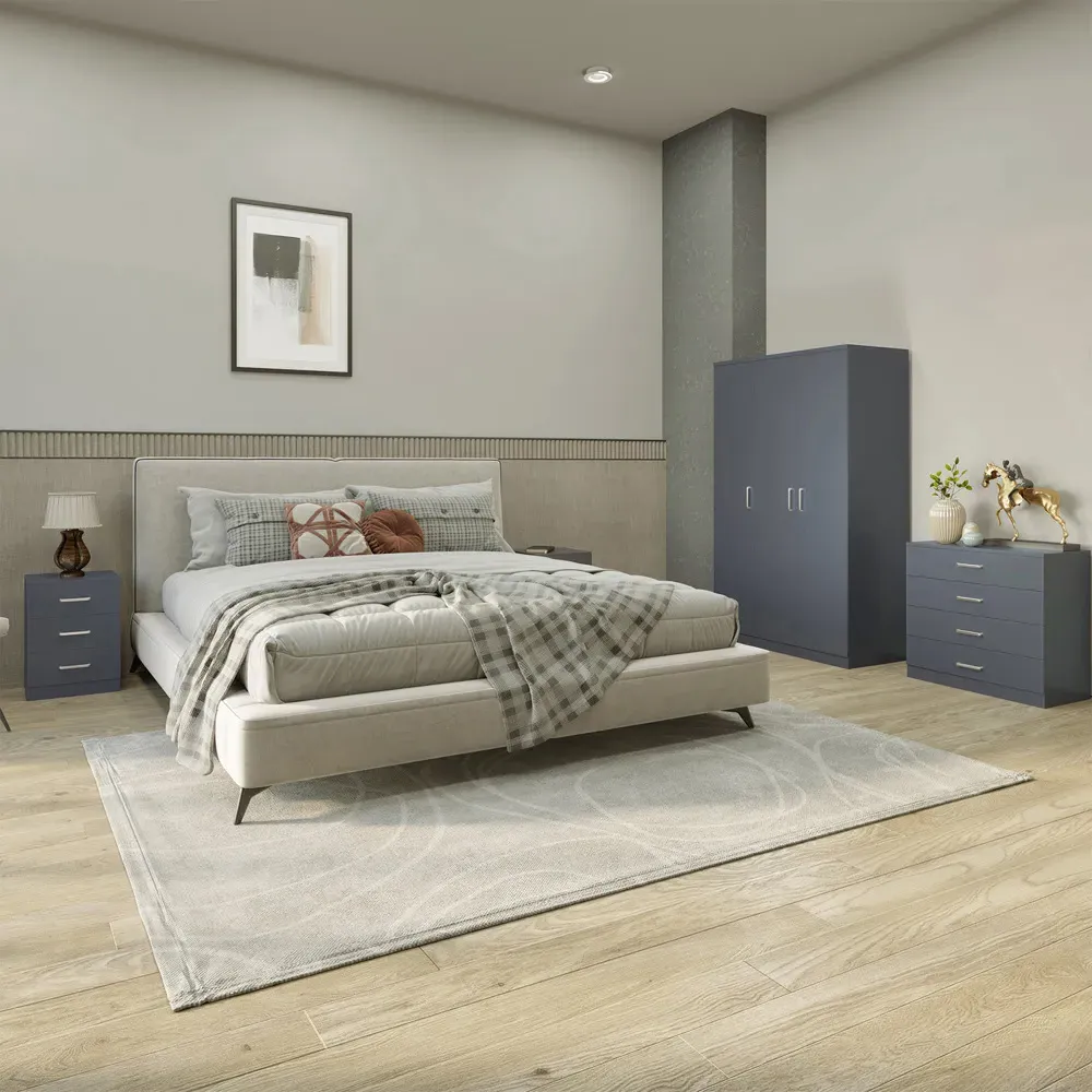 Dakota 3 Door Wardrobe - Dark Grey