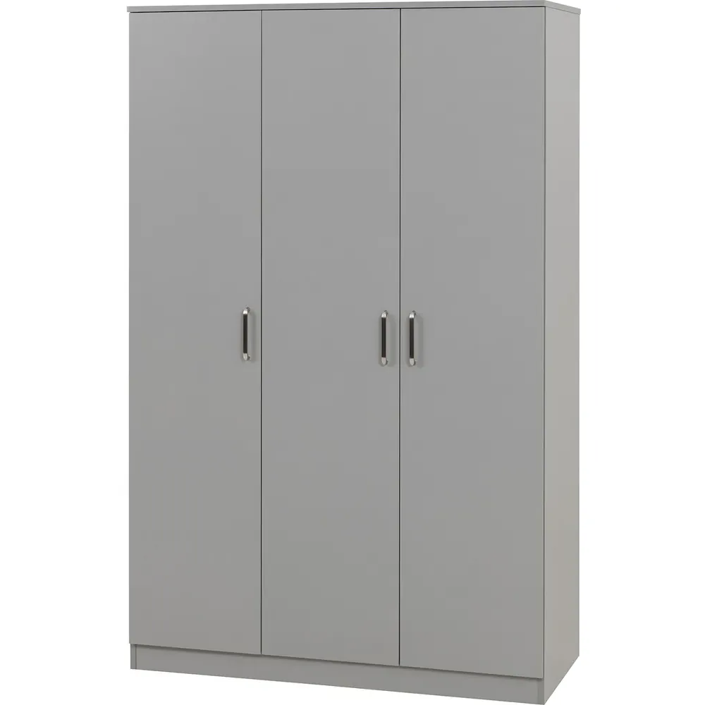 Dakota 3 Door Wardrobe - Light Grey