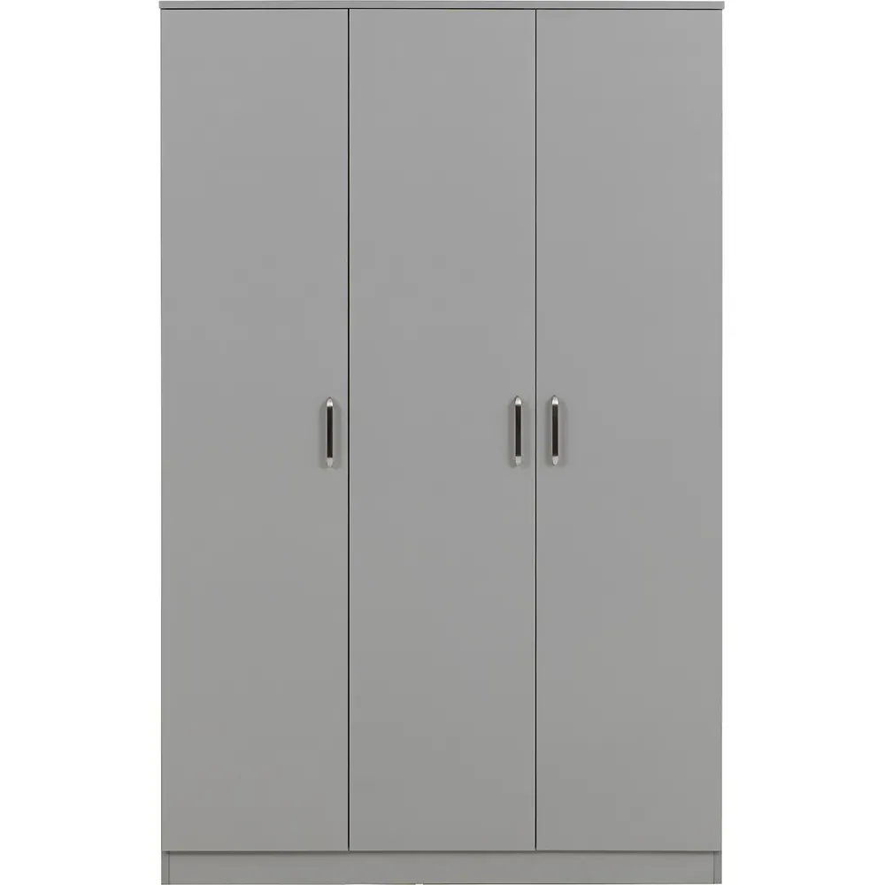 Dakota 3 Door Wardrobe - Light Grey
