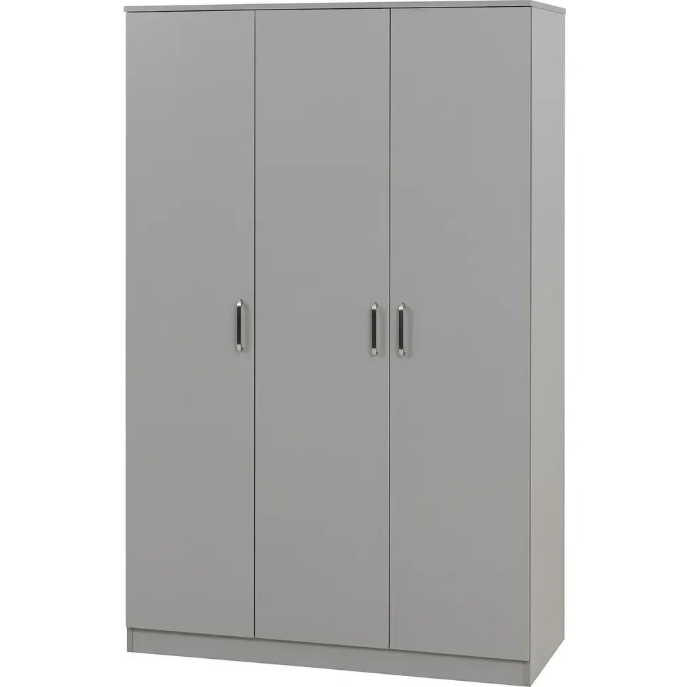 Dakota 3 Door Wardrobe - Light Grey