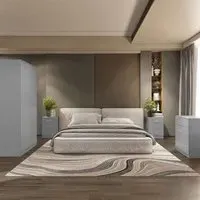 Dakota 3 Door Wardrobe - Light Grey