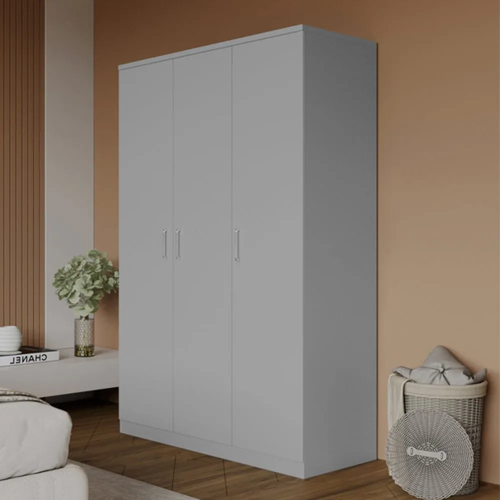 Dakota 3 Door Wardrobe - Light Grey