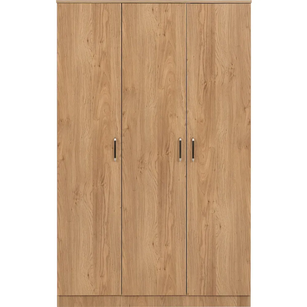 Dakota 3 Door Wardrobe - Oak