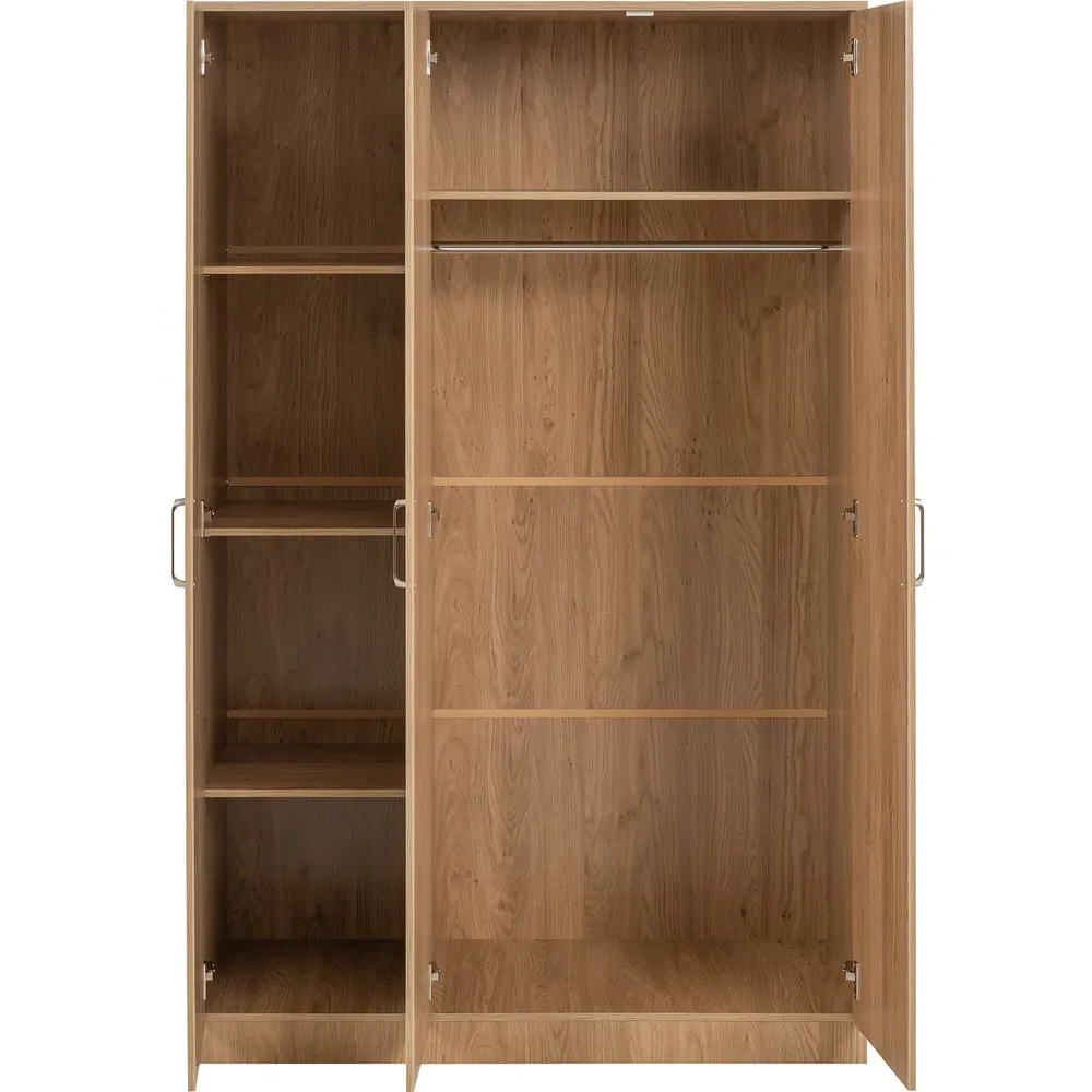Dakota 3 Door Wardrobe - Oak