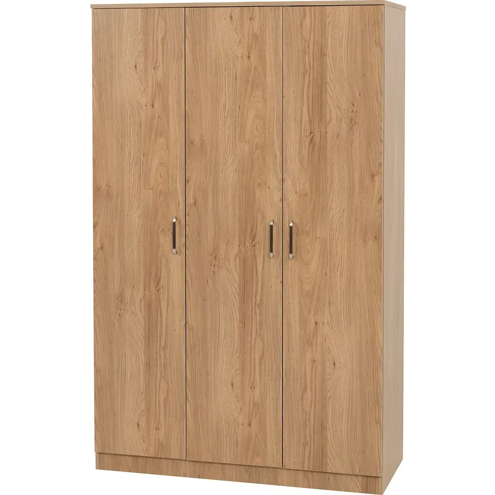 Dakota 3 Door Wardrobe - Oak Effect