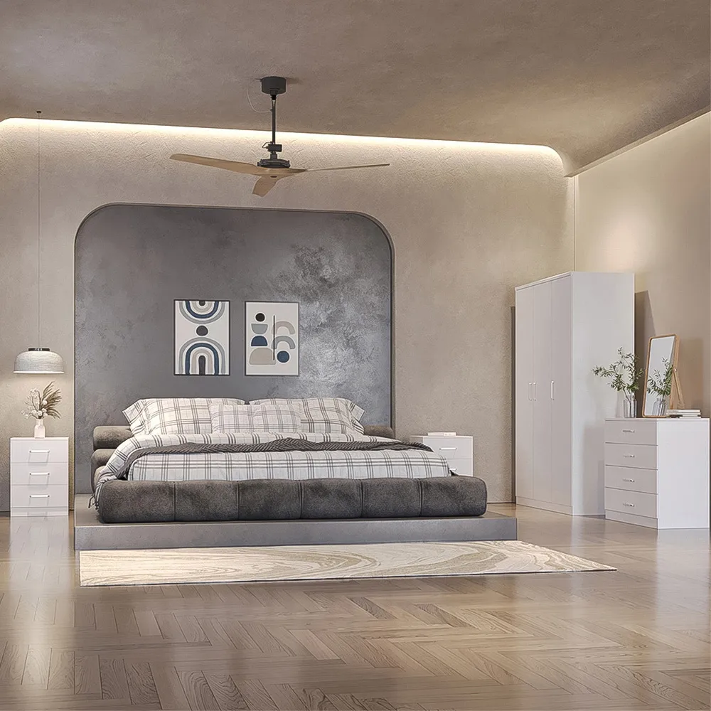 Dakota 3 Door Wardrobe Set - White